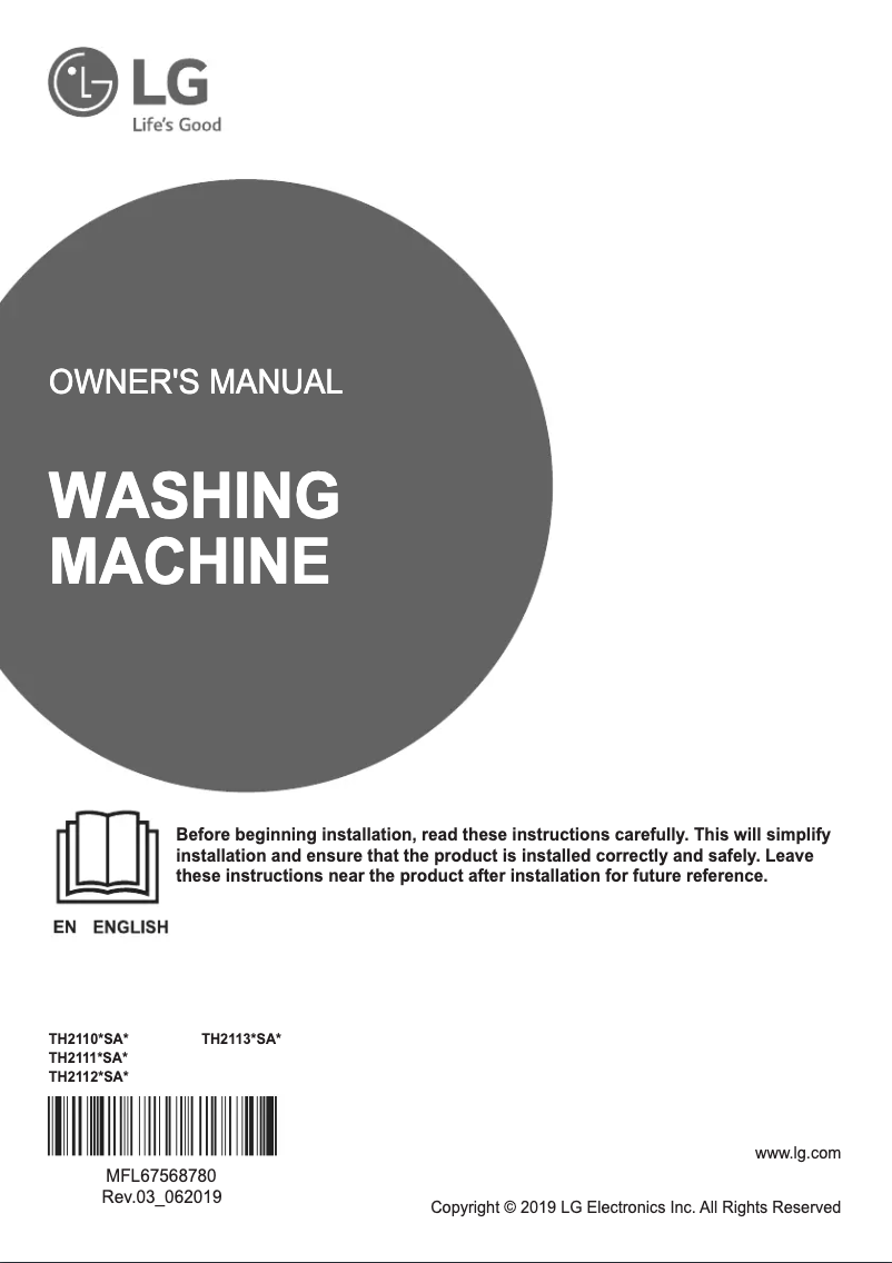 Imagen de la primera página del manual del dispositivo TH2112SSAV