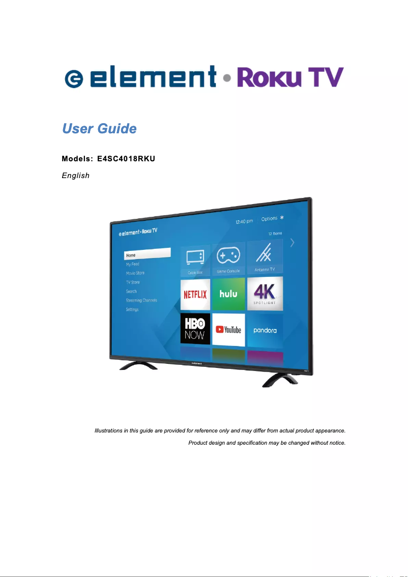 Imagen de la primera página del manual del dispositivo E4SC4018RKU