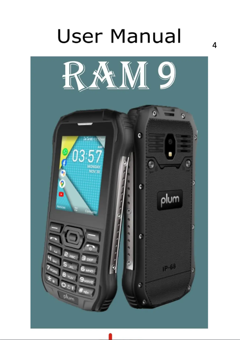 Imagen de la primera página del manual del dispositivo Ram 9