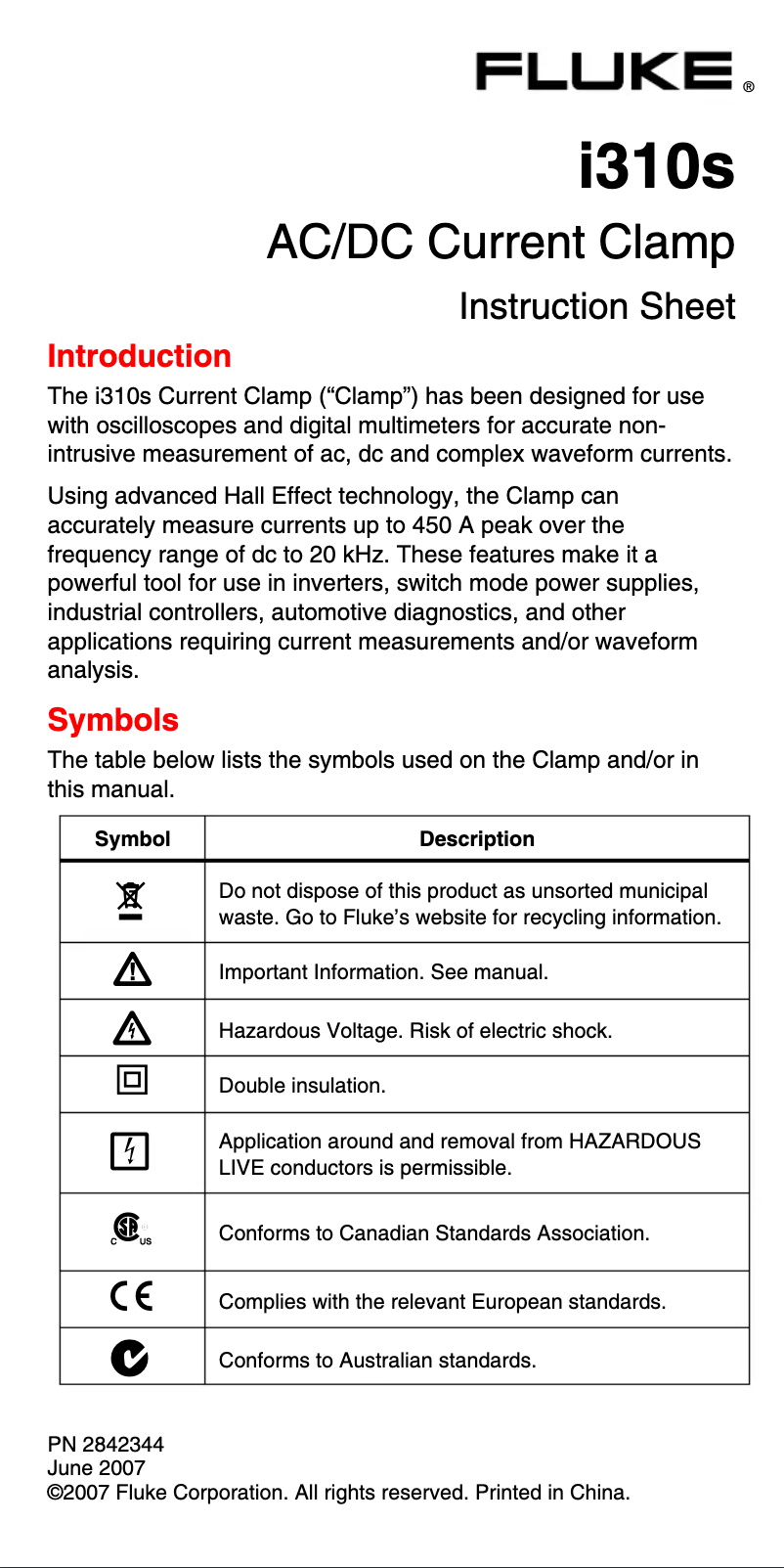 Imagen de la primera página del manual del dispositivo i310s