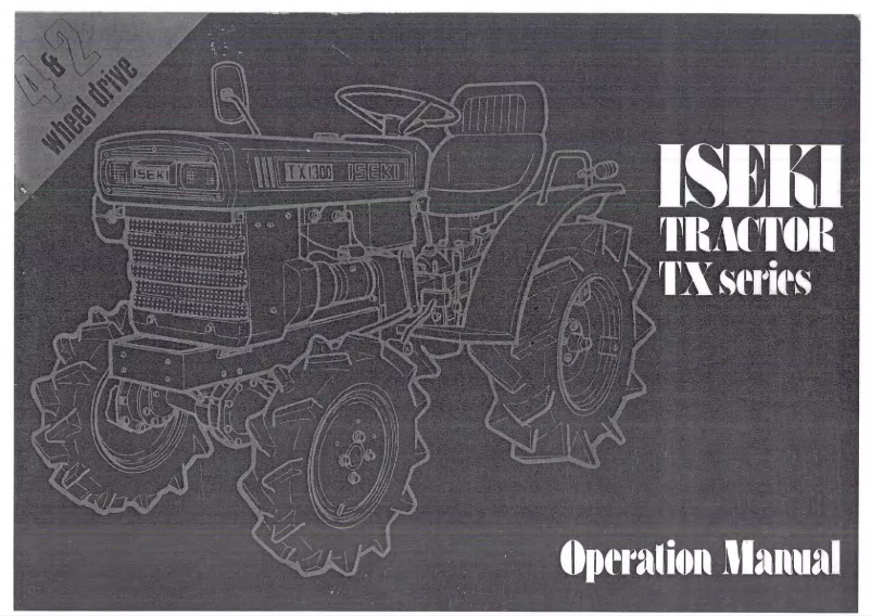 Página 1 del manual Manual de usuario Iseki TX1500