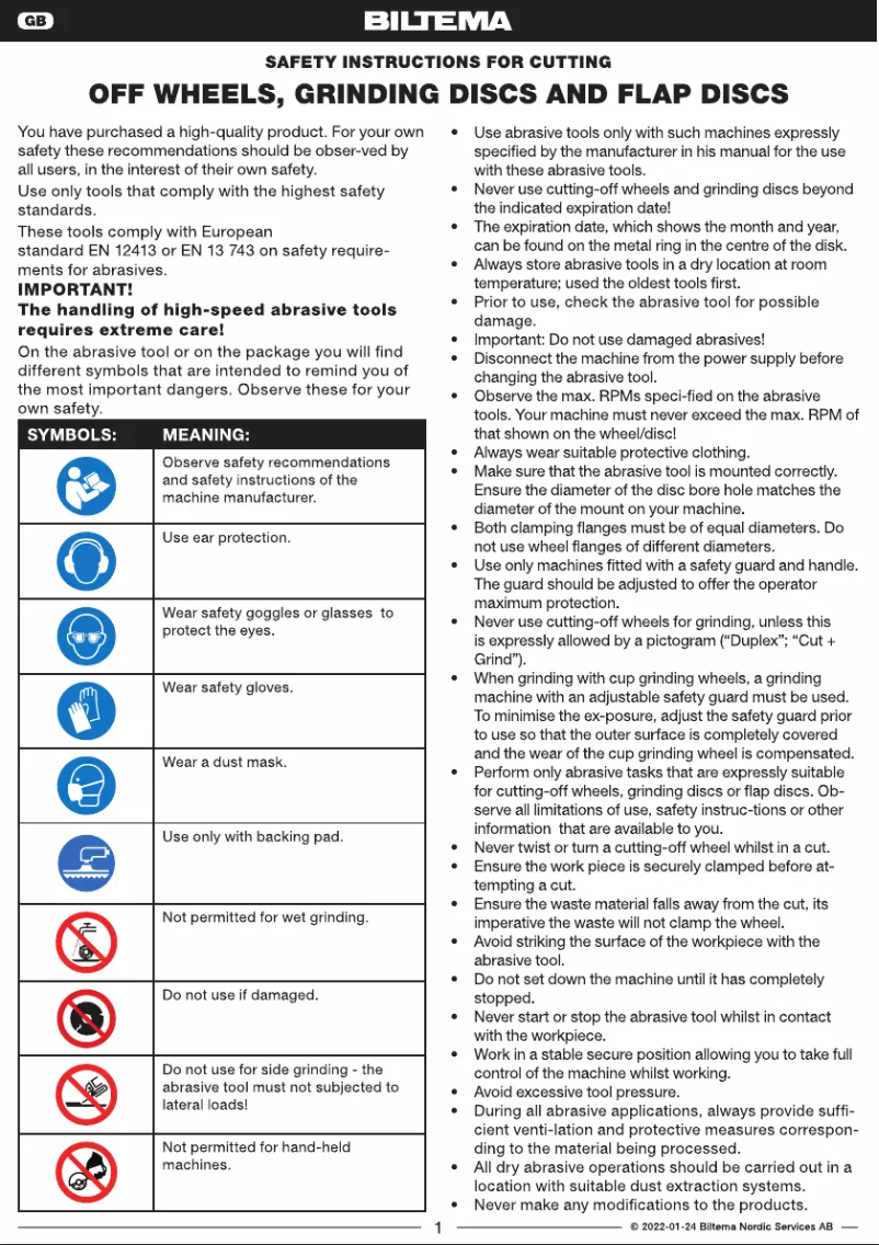 Página 1 del manual Manual de usuario Biltema 19-384