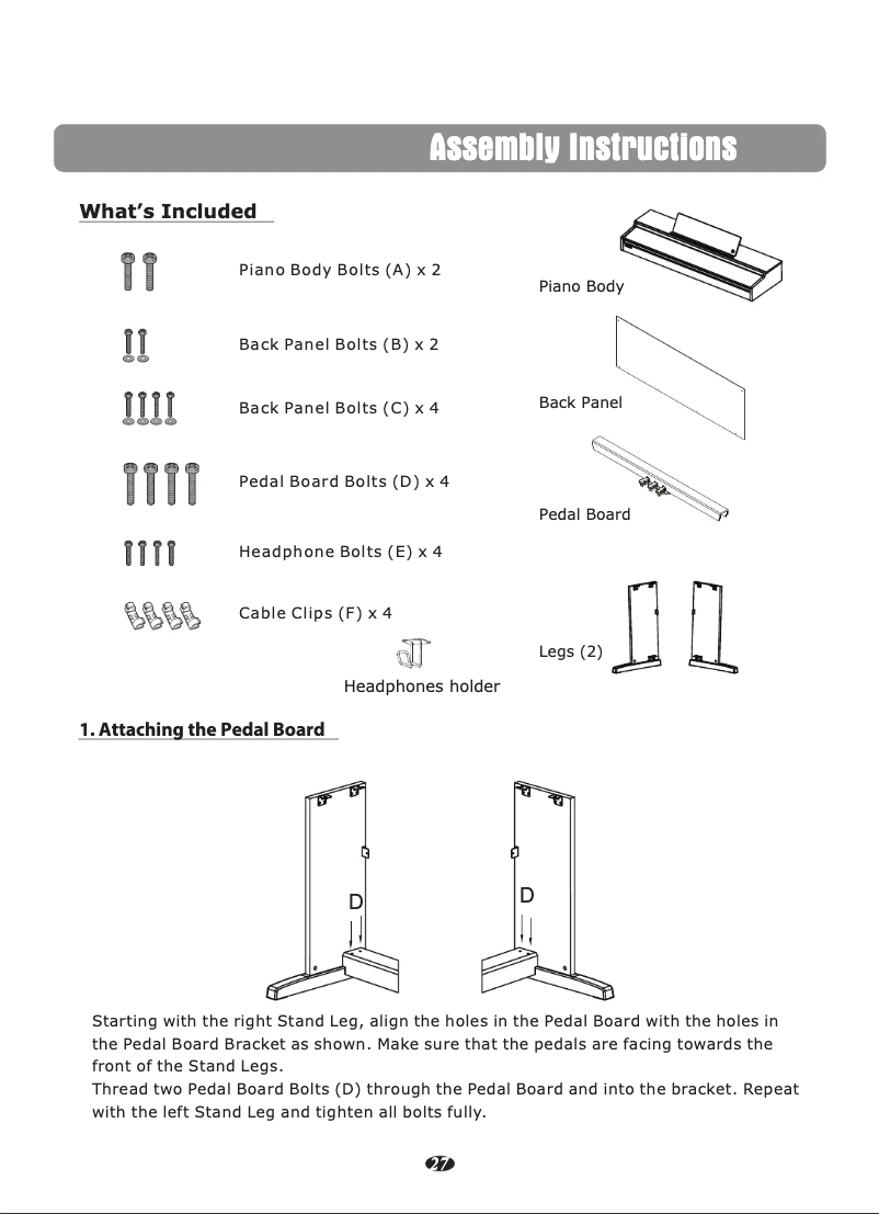 Página nº 1 - Instrucciones / montaje Kurzweil CUP M1