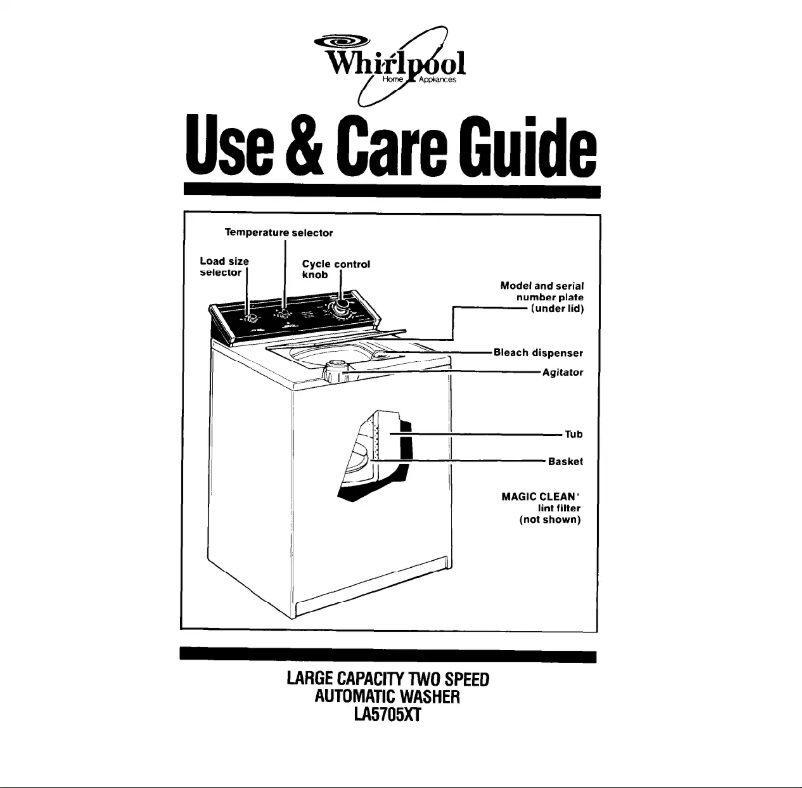 Página 1 del manual Manual de usuario Whirlpool LA5705XT
