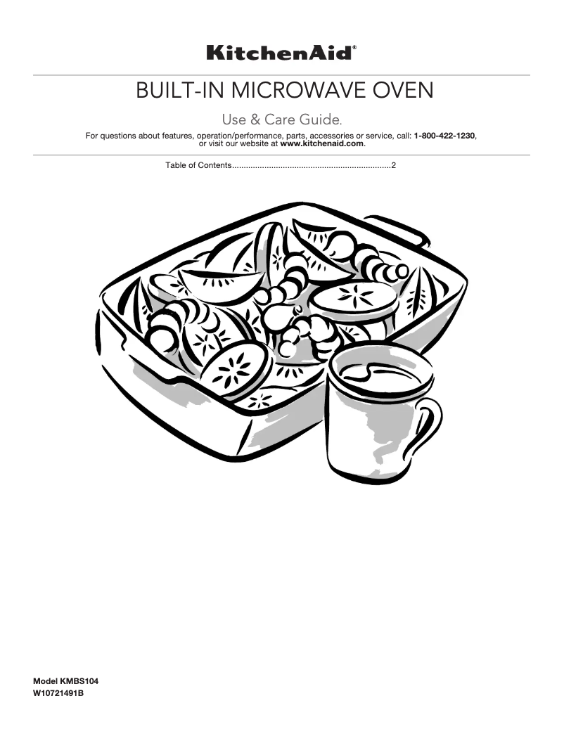 Página 1 del manual Manual de uso y mantenimiento KitchenAid KMBS104EBL