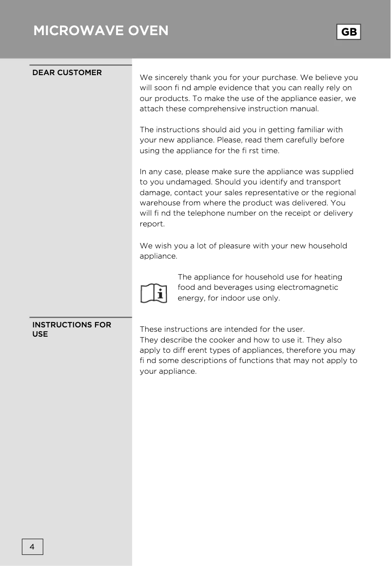 Imagen de la primera página del manual del dispositivo BM171A4XG