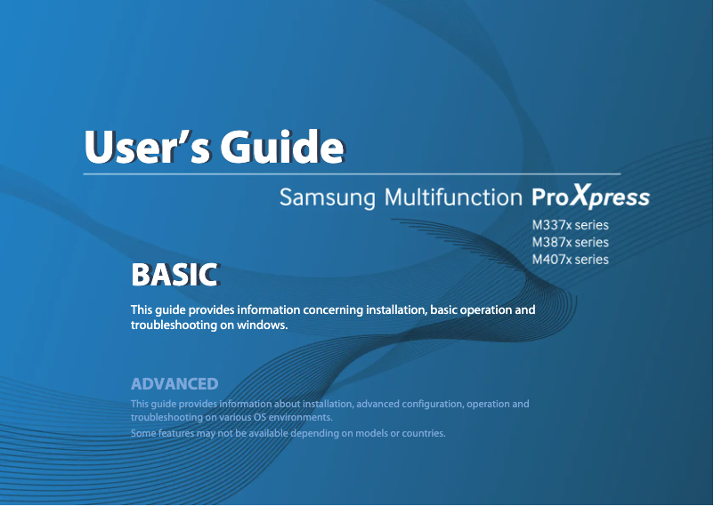 Imagen de la primera página del manual del dispositivo ProXpress M3370FD