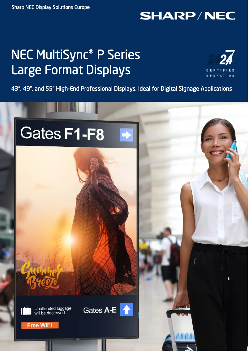 Imagen de la primera página del manual del dispositivo MultiSync P555