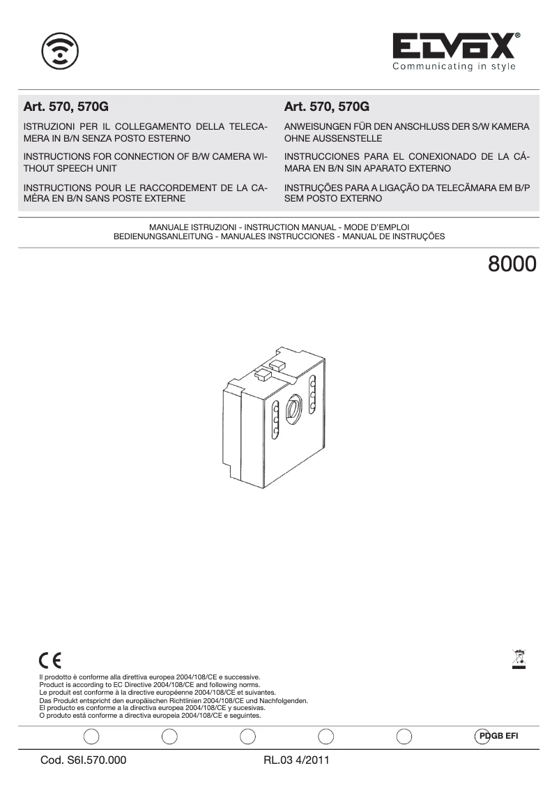 Página 1 del manual Manual de usuario Vimar ELVOX 0570