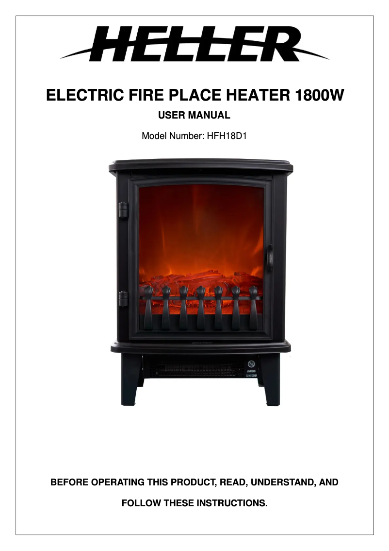 Imagen de la primera página del manual del dispositivo HFH18D1