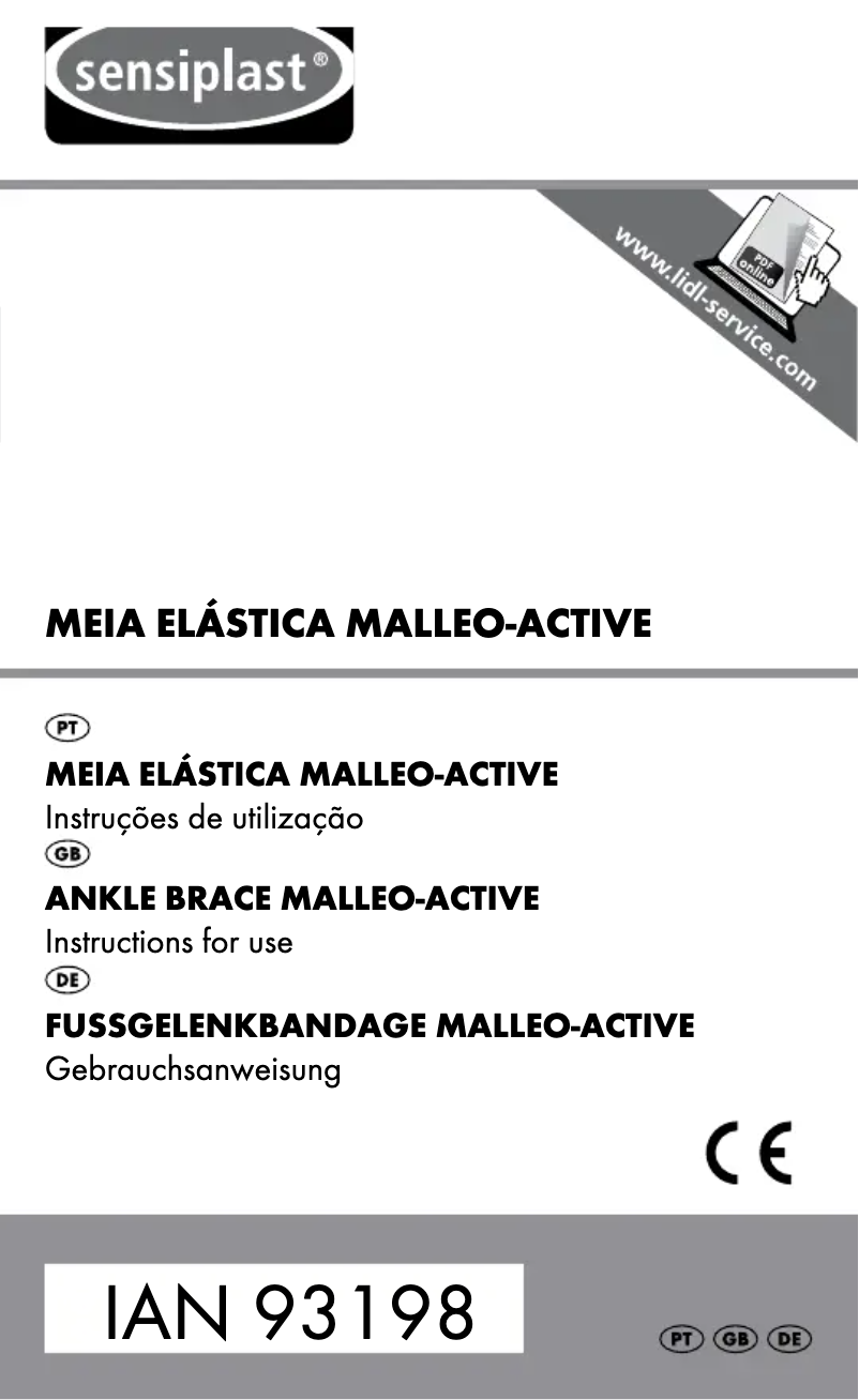 Imagen de la primera página del manual del dispositivo IAN 93198