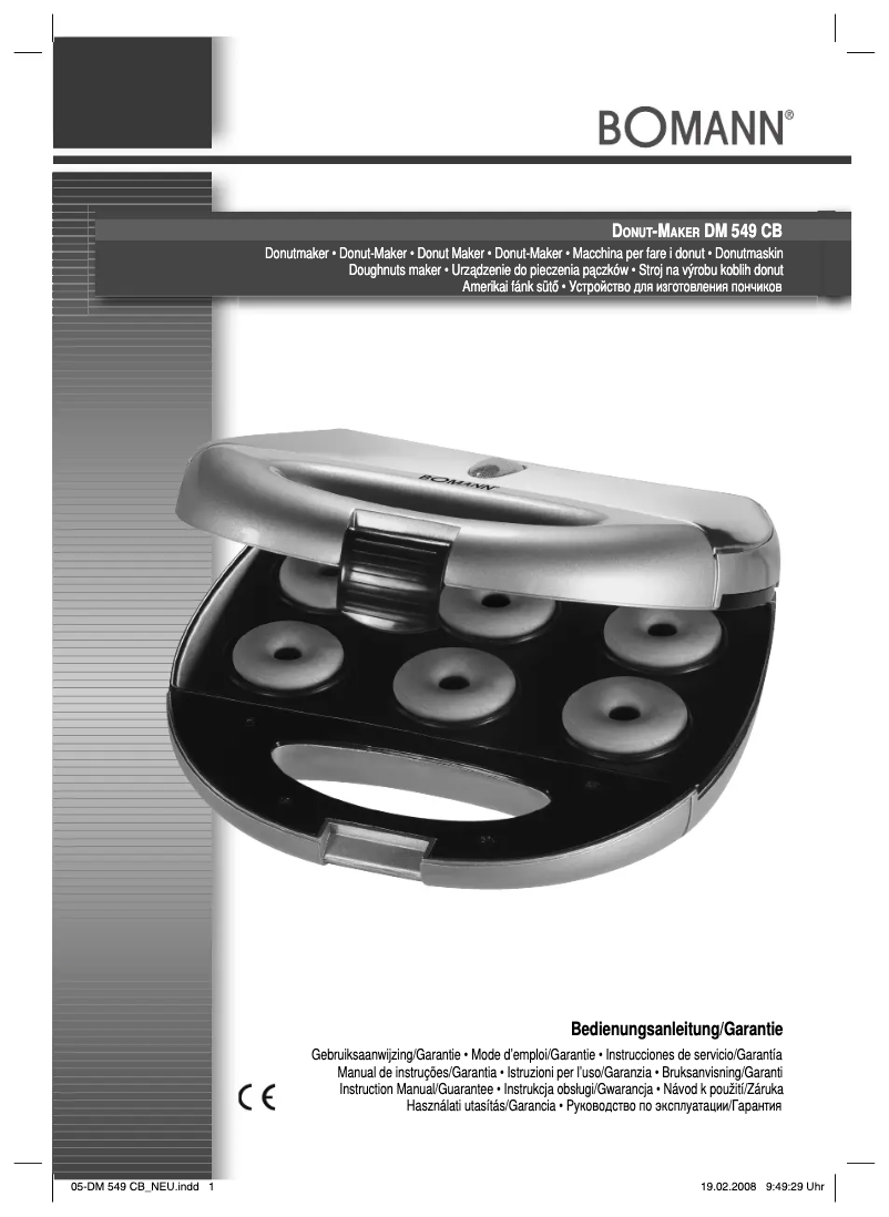 Página 1 del manual Manual de usuario Bomann DM 549 CB