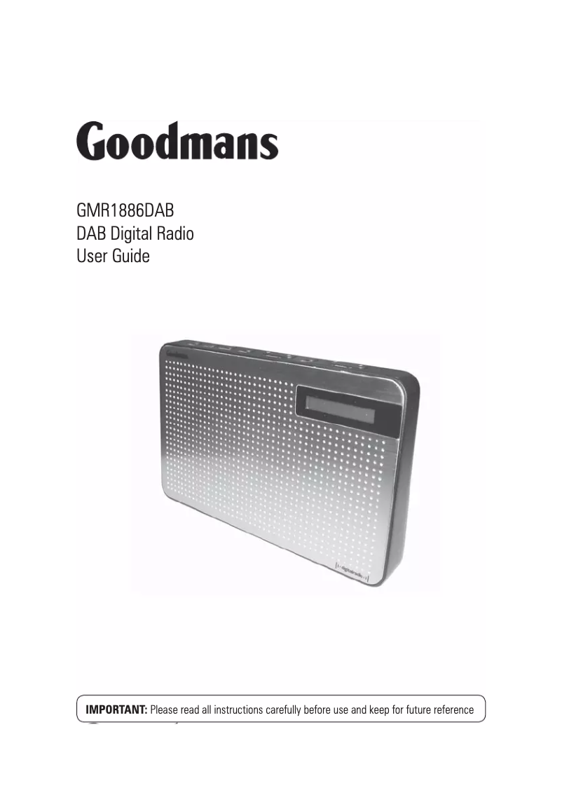 Página 1 del manual Manual de usuario Goodmans GMR1886DAB