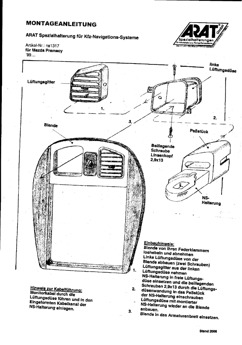 Página 1 del manual Manual de usuario Arat NS1317