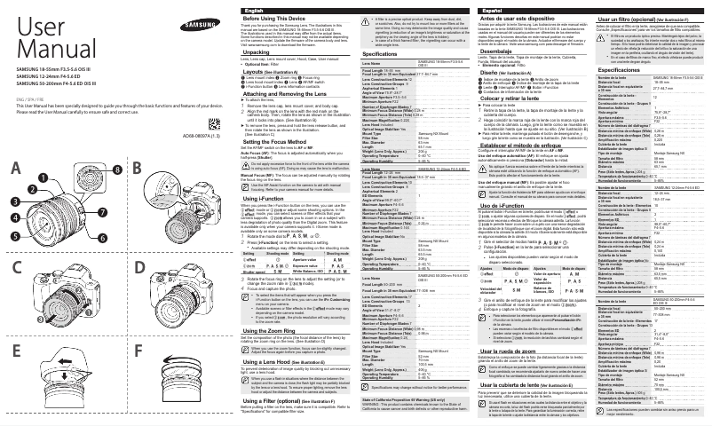 Imagen de la primera página del manual del dispositivo W1224ANB