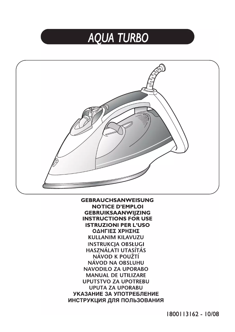Página 1 del manual Manual de usuario Tefal Aqua Turbo FV8216