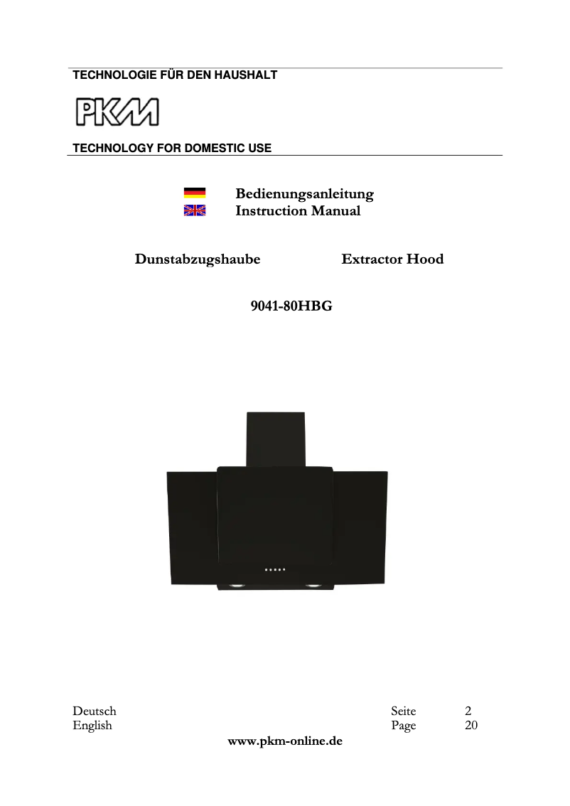 Imagen de la primera página del manual del dispositivo 9041-80HBG