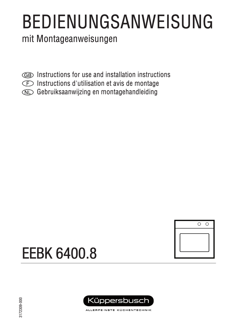 Página 1 del manual Manual de usuario Küppersbusch EEBK 6400.8 MX