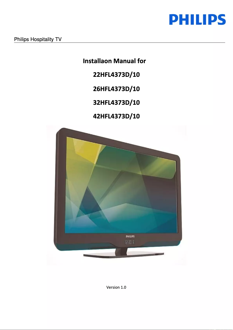 Imagen de la primera página del manual del dispositivo 32HFL4373D