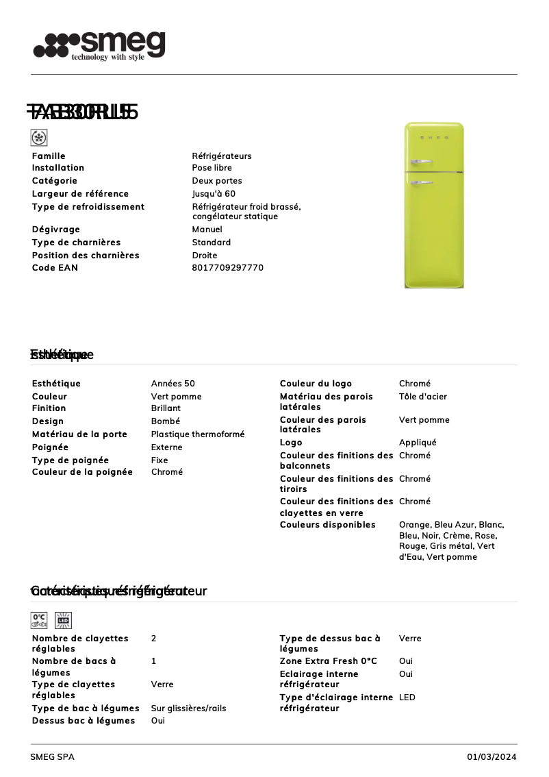 Imagen de la primera página del manual del dispositivo FAB30RLI5