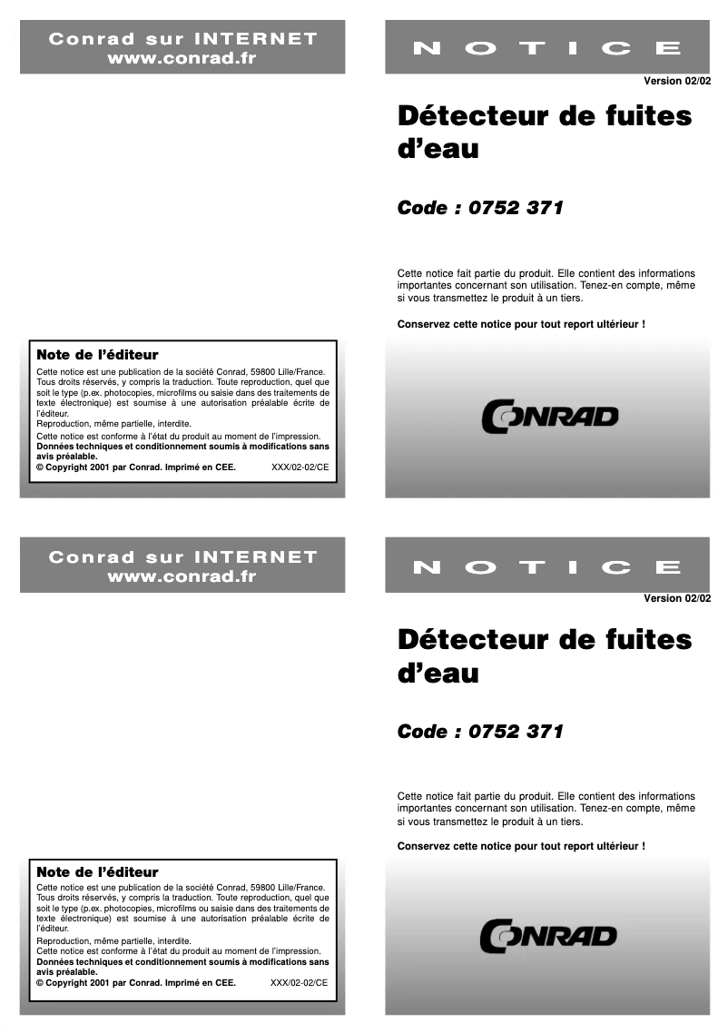 Imagen de la primera página del manual del dispositivo GEWAS 191 AN
