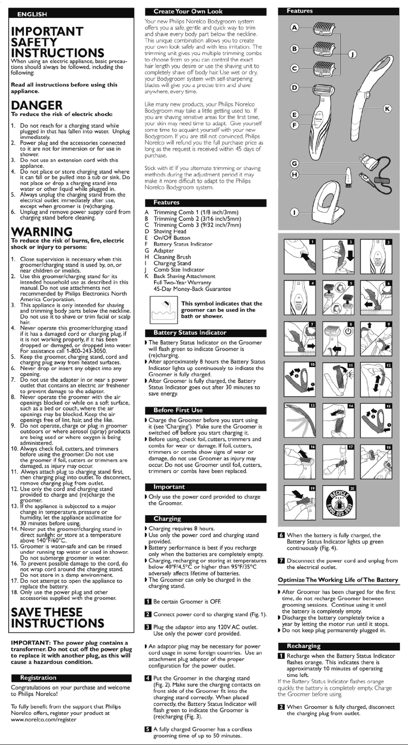 Página 1 del manual Manual de usuario Philips BG2034