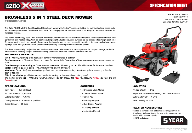 Imagen de la primera página del manual del dispositivo PXCSDMS-018