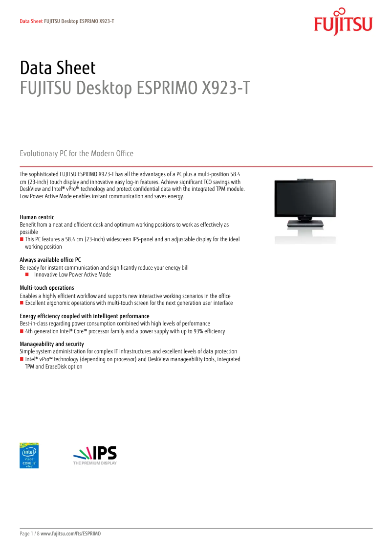 Imagen de la primera página del manual del dispositivo X923-T
