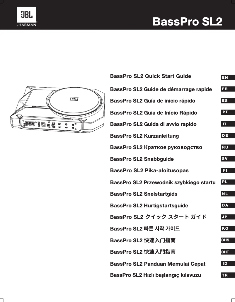 Imagen de la primera página del manual del dispositivo BassPro SL2