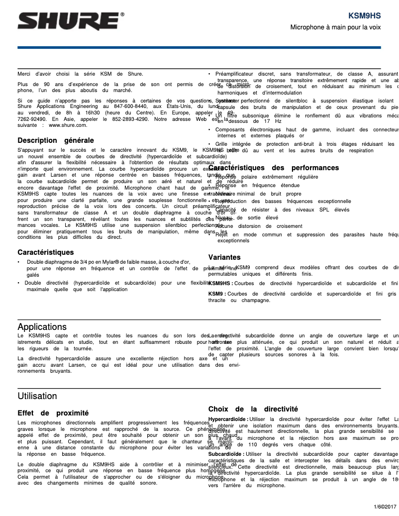 Imagen de la primera página del manual del dispositivo KSM9HS