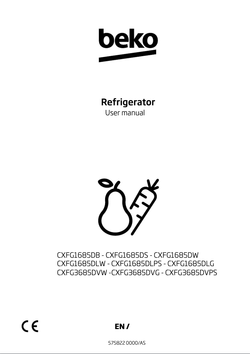 Página 1 del manual Manual de usuario Beko CXFG3685DV