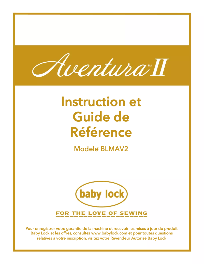 Página 1 del manual Manual de usuario Baby Lock Aventura 2