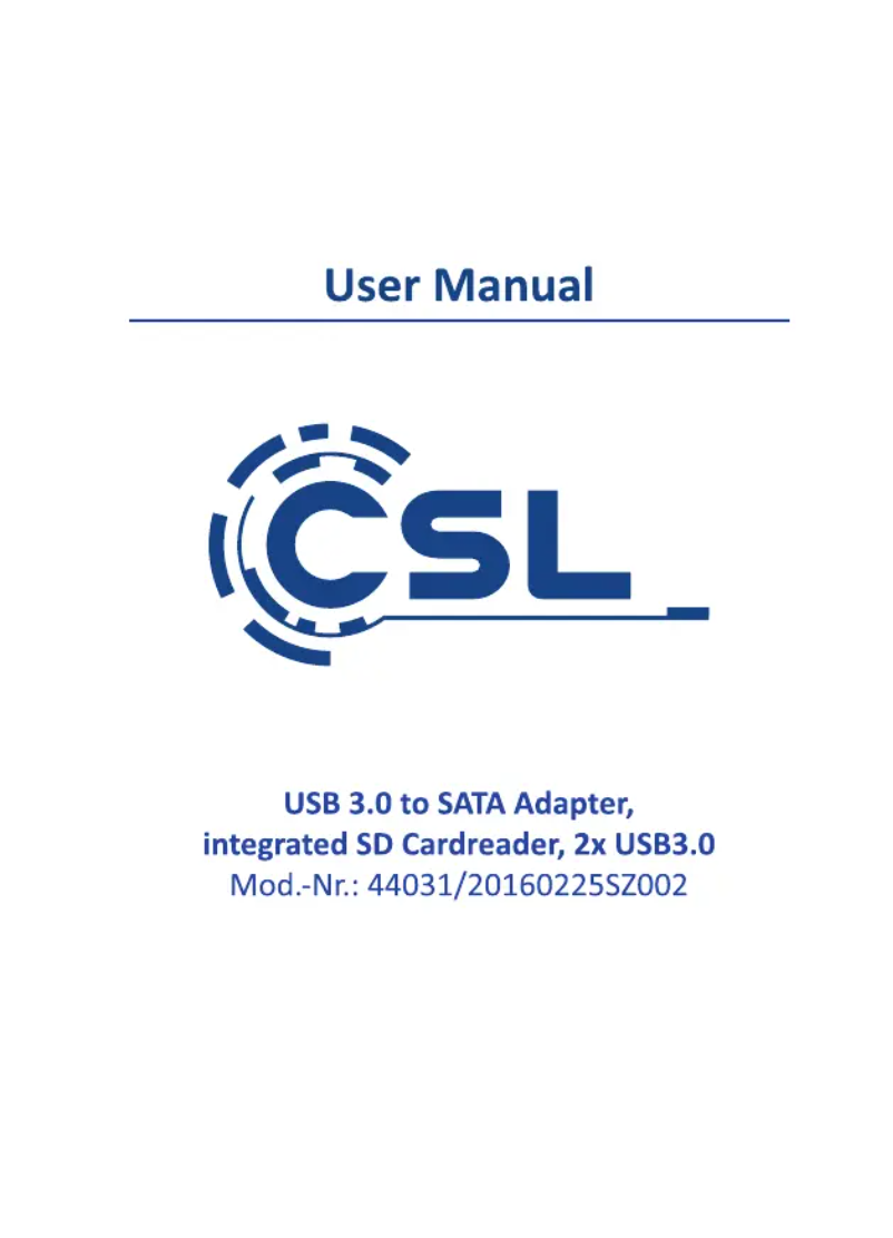 Página nº 1 - Manual de usuario CSL 301288