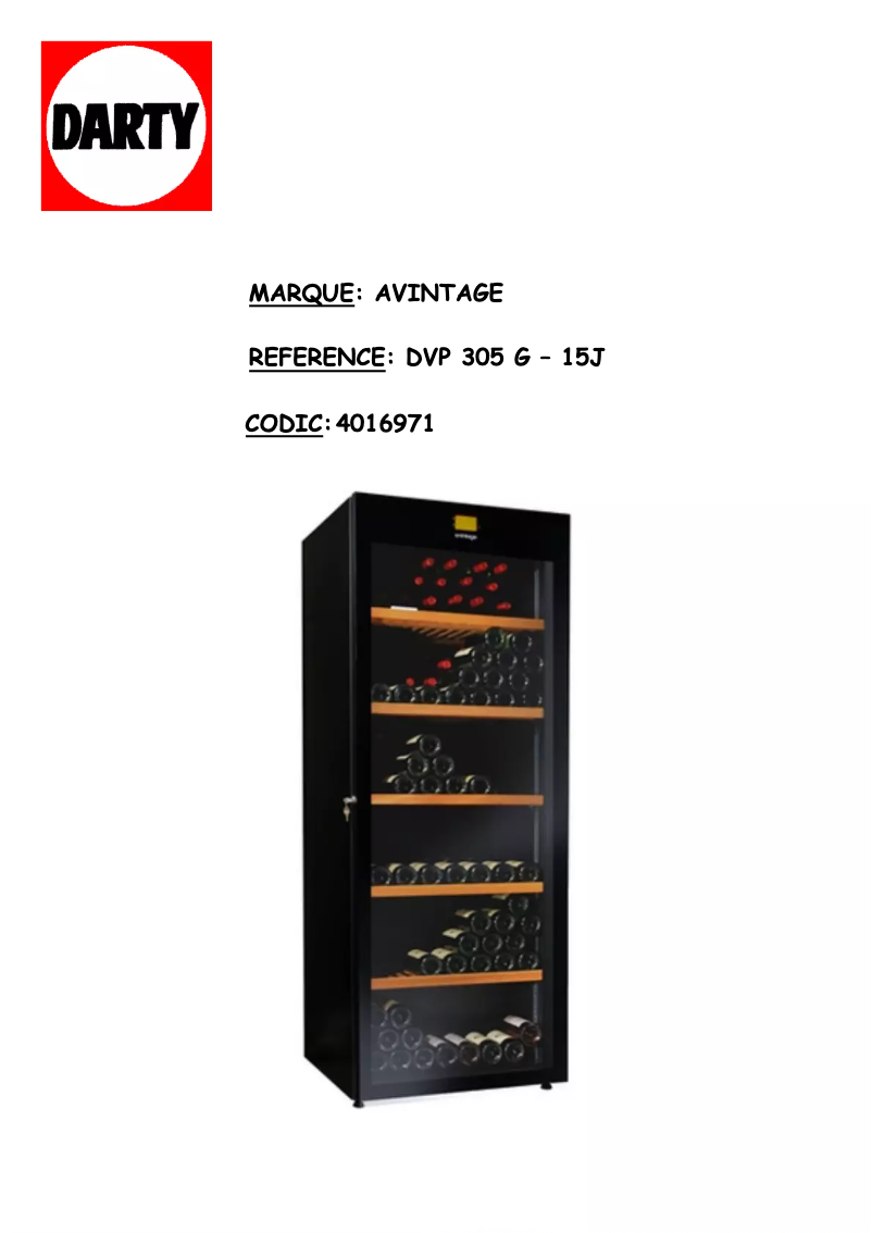 Página 1 del manual Manual de usuario Avintage DVP305G