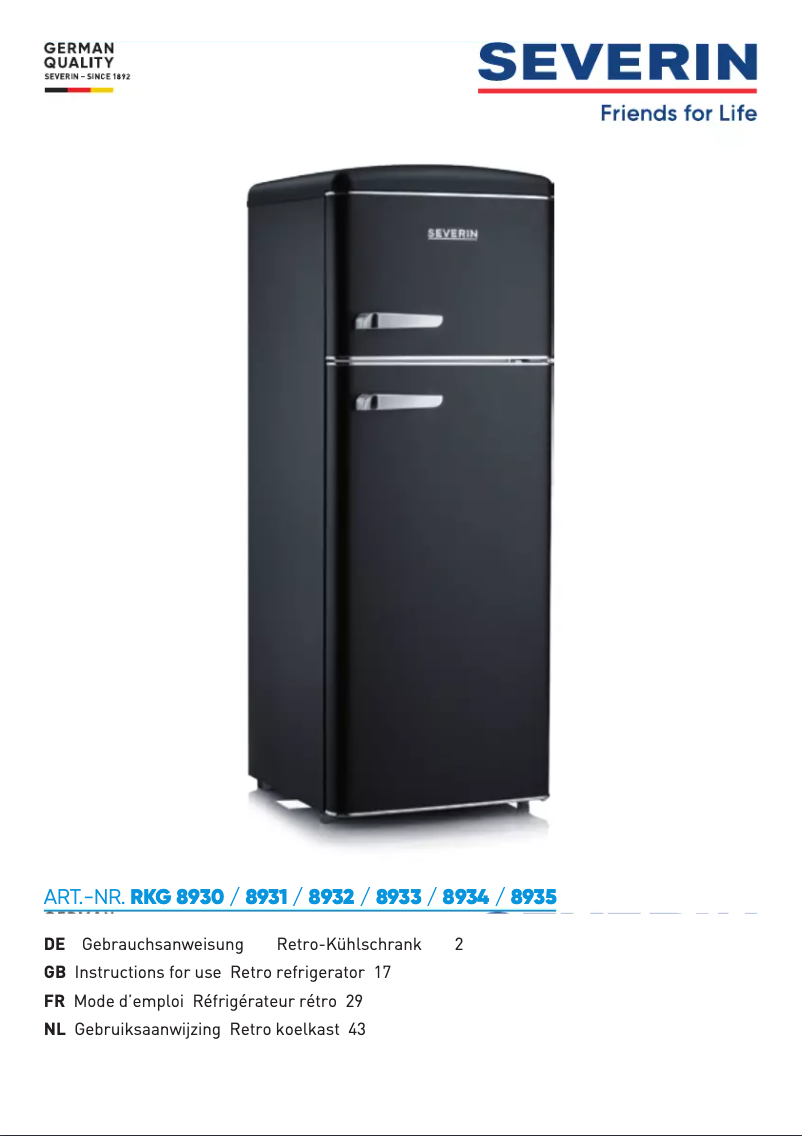 Página 1 del manual Manual de usuario Severin RKG 8931
