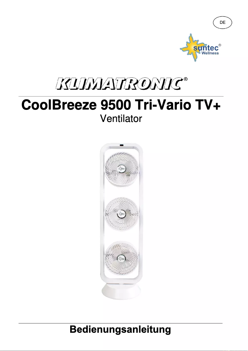 Página 1 del manual Manual de usuario Suntec CoolBreeze 9500 Tri-Vario Tv+