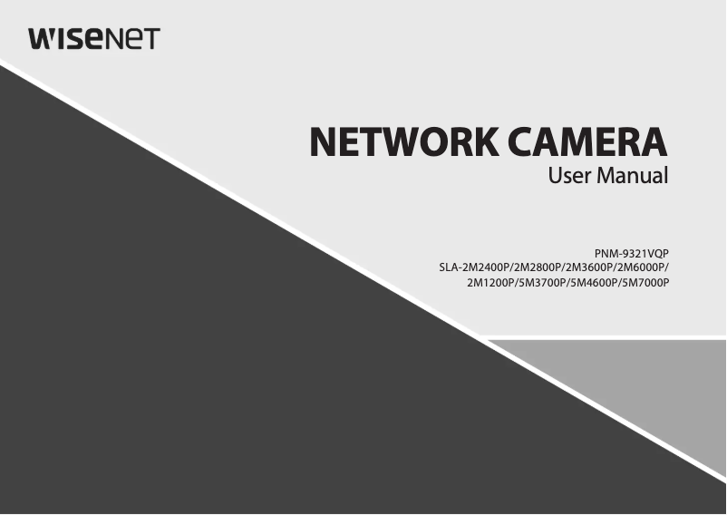 Imagen de la primera página del manual del dispositivo PNM-9321VQP