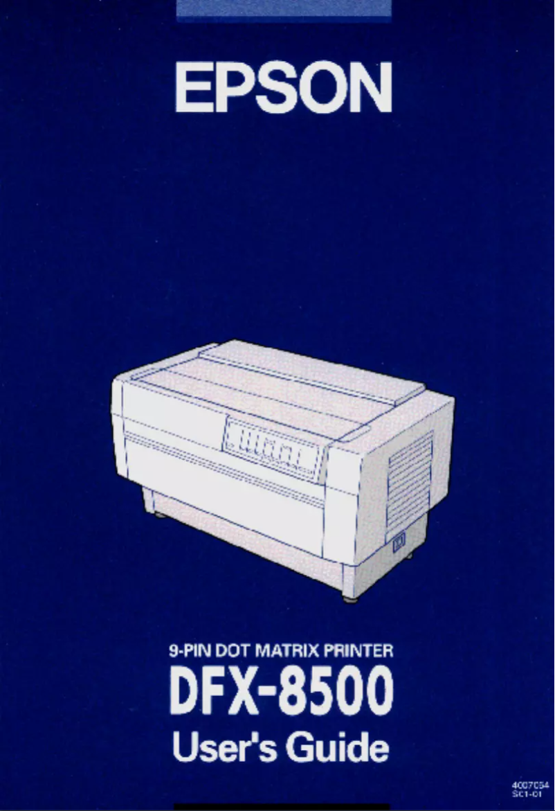 Imagen de la primera página del manual del dispositivo DFX-8500