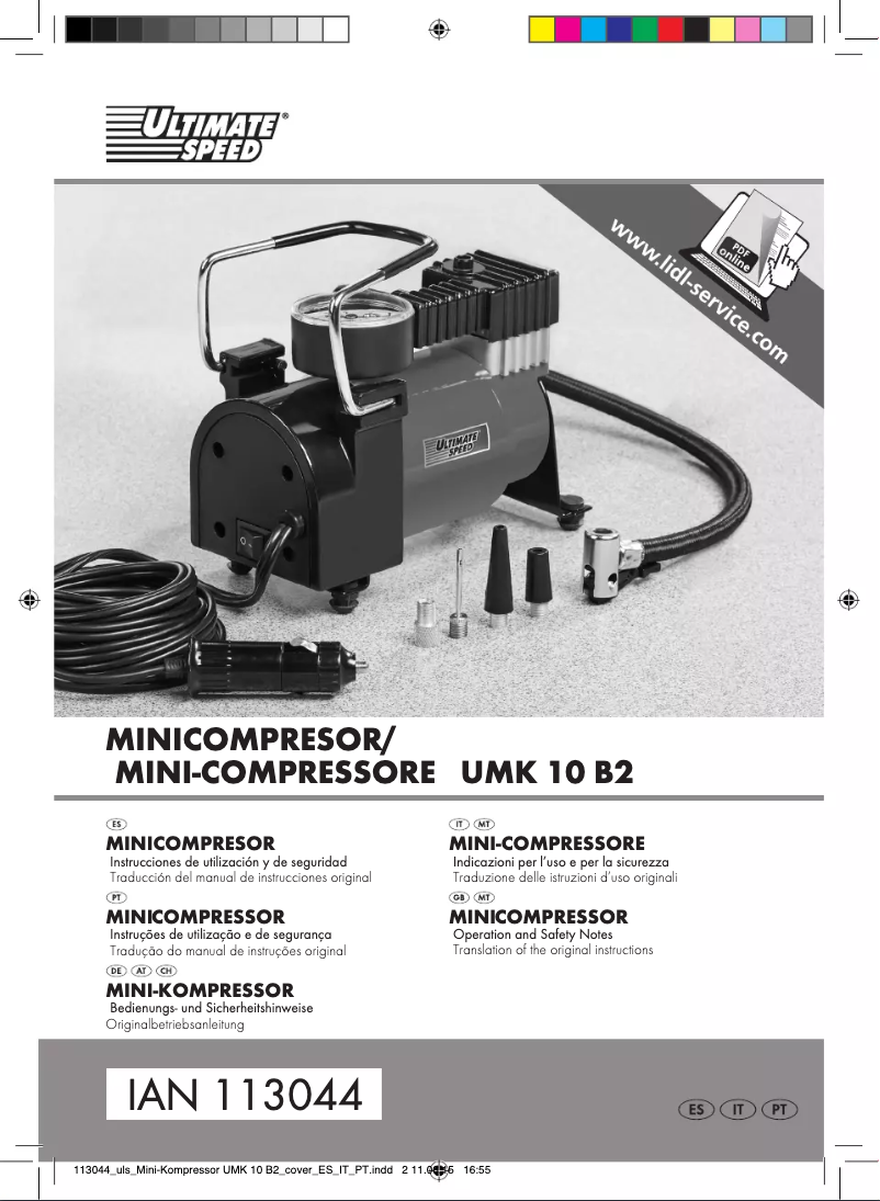 Página 1 del manual Manual de usuario Ultimate Speed UMK 10 B2