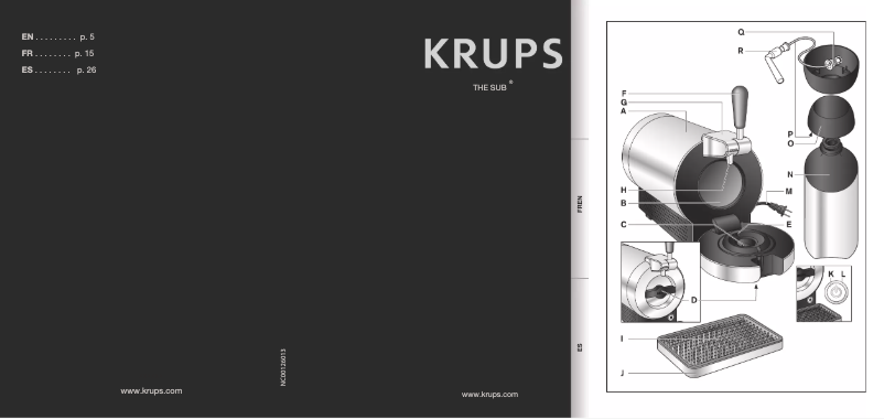 Página 1 del manual Manual de usuario Krups The Sub