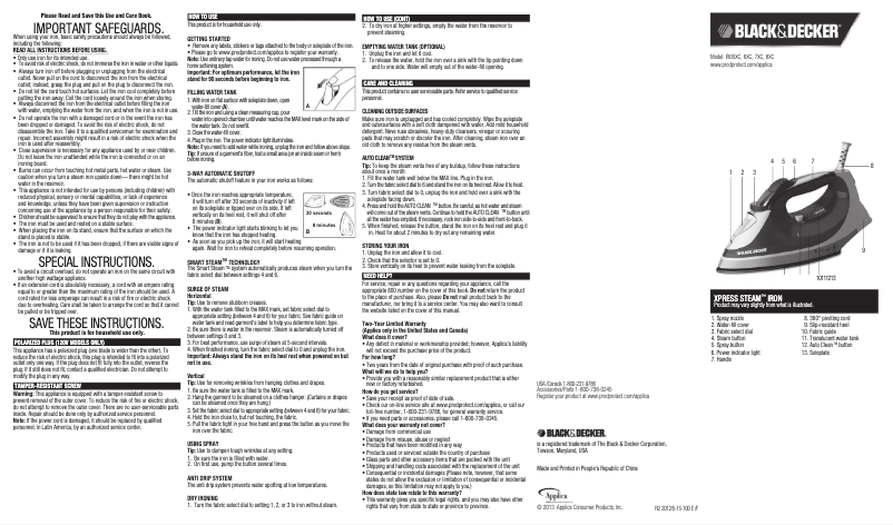 Página nº 1 - Manual de usuario Black & Decker IR05XC