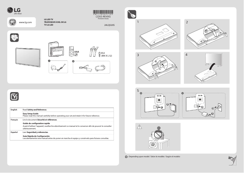 Imagen de la primera página del manual del dispositivo 24LQ520S