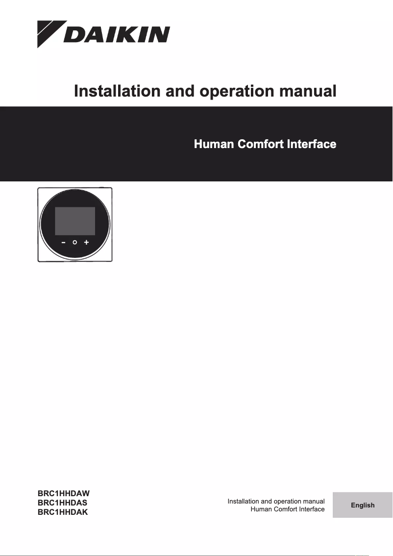 Imagen de la primera página del manual del dispositivo BRC1HHDAS