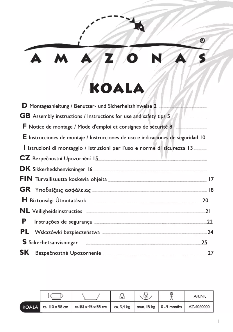 Página 1 del manual Manual de usuario Amazonas Koala