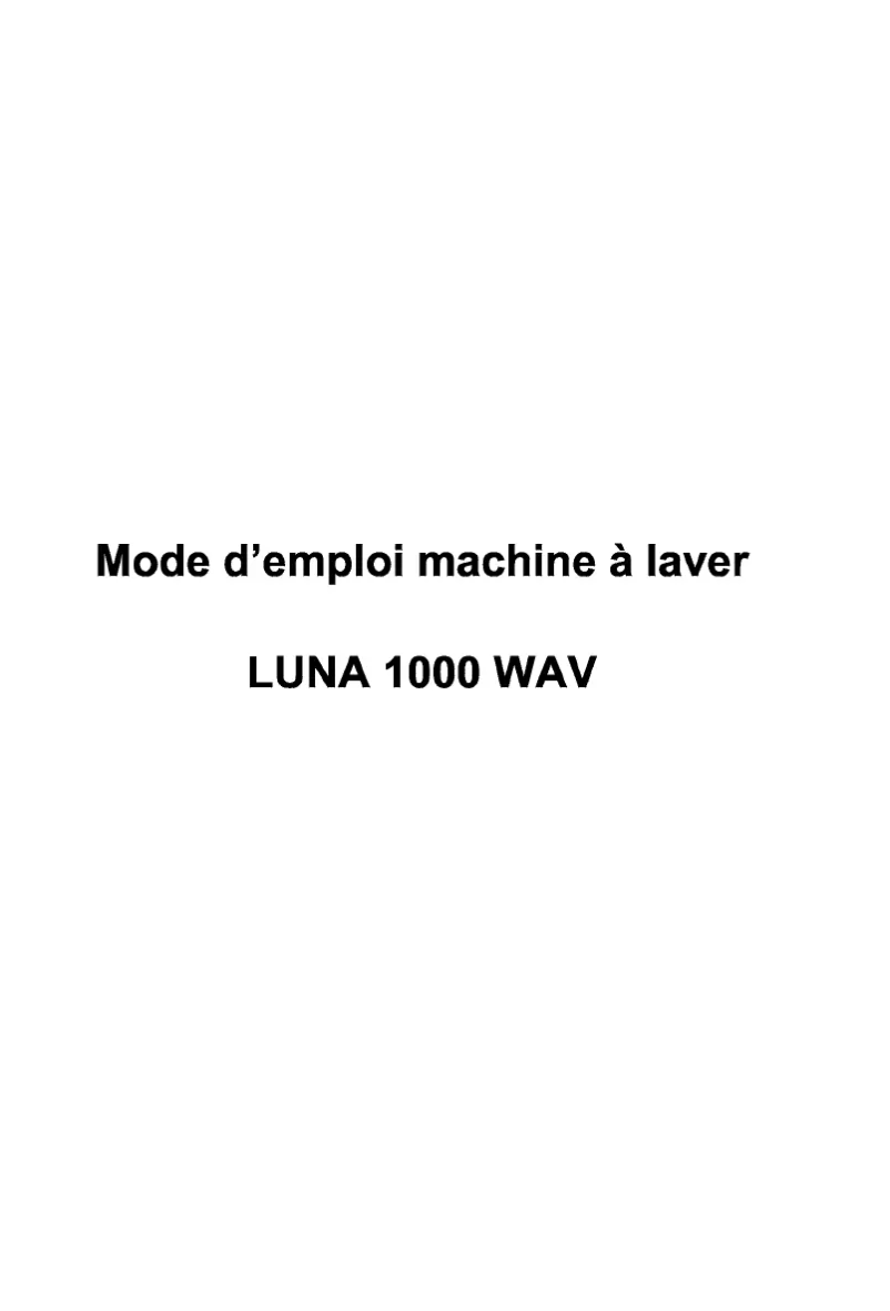 Página 1 del manual Manual de usuario Waltham LUNA 1000 WAV