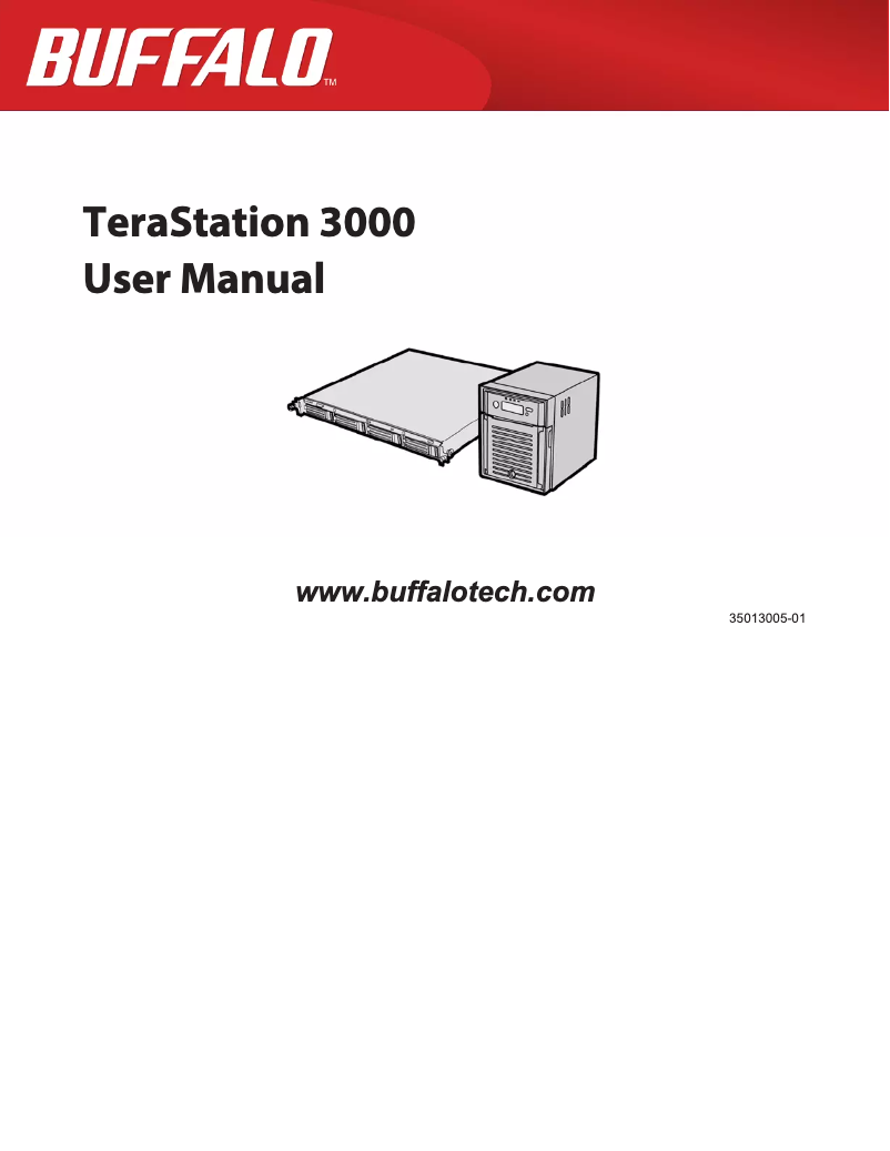 Imagen de la primera página del manual del dispositivo TeraStation 3400D