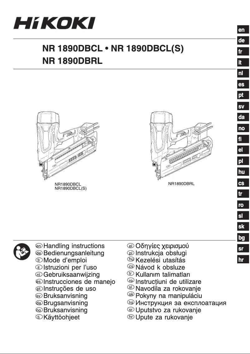 Imagen de la primera página del manual del dispositivo NR1890DBCL