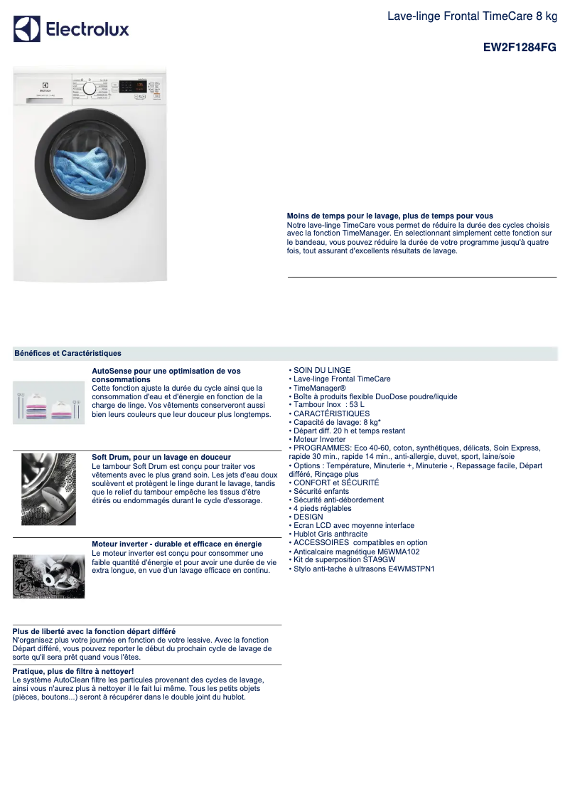 Imagen de la primera página del manual del dispositivo EW2F1284FG