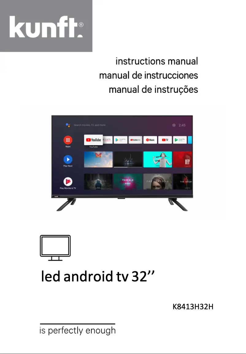 Página 1 del manual Manual de usuario Kunft K8413H32H