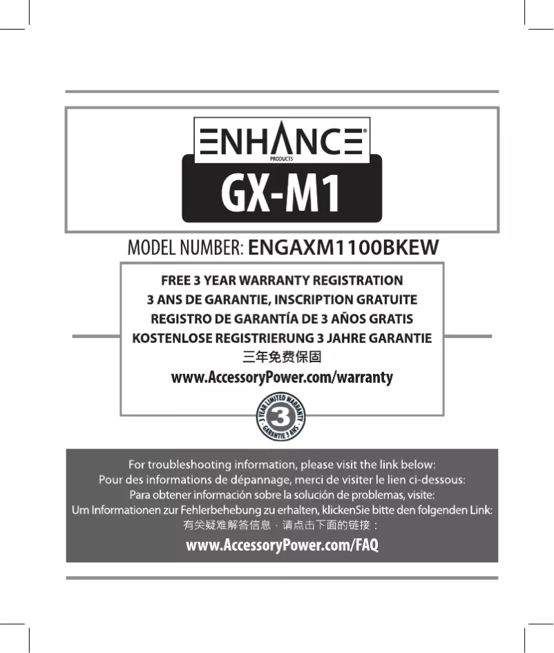 Página 1 del manual Manual de usuario Accessory Power ENGAXM1100BKEW